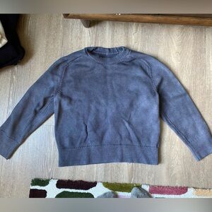 Abercrombie & Fitch Gray Cotton-Blend Crew Neck Sweater